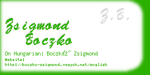 zsigmond boczko business card